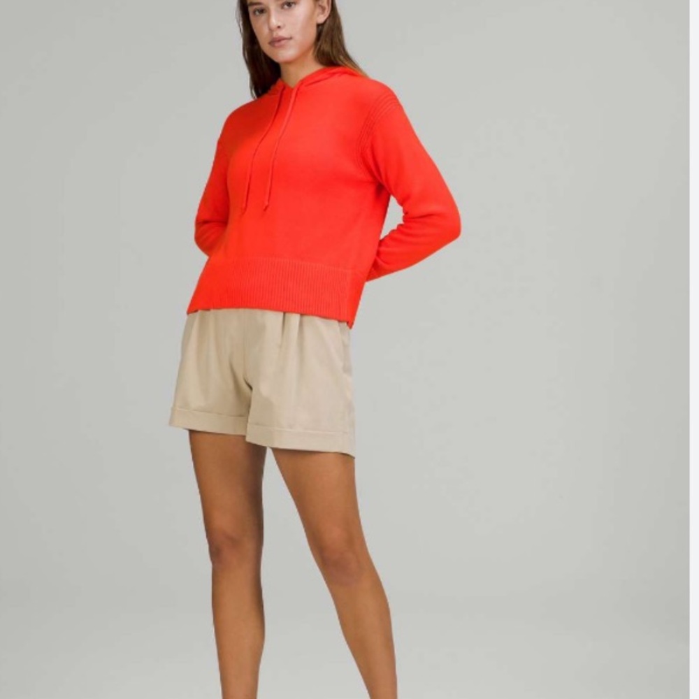 Lululemon Double knit sweater hoodie size XS/S in autumn red